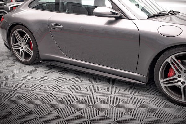 Maxton Side Skirts Diffusers Porsche 911 Carrera / Carrera Gts 997 Facelift - Gloss Black