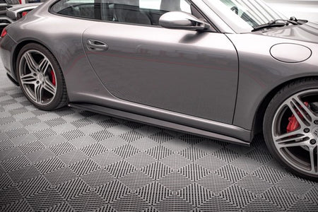 Maxton Side Skirts Diffusers Porsche 911 Carrera / Carrera Gts 997 Facelift - Gloss Black