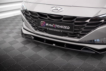 Maxton Front Splitter Hyundai Elantra Mk7 - Gloss Black