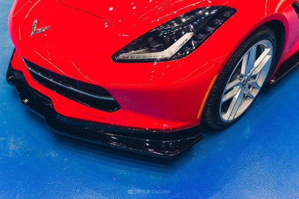 Maxton Front Splitter V.1 Chevrolet Corvette C7 - Gloss Black