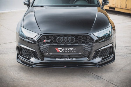 Maxton Front Splitter V.3 Audi RS3 8V Fl Sportback - Gloss Black