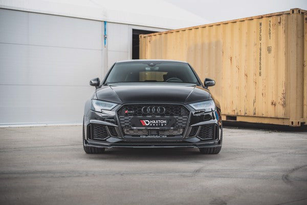 Maxton Front Splitter V.3 Audi RS3 8V Fl Sportback - Gloss Black