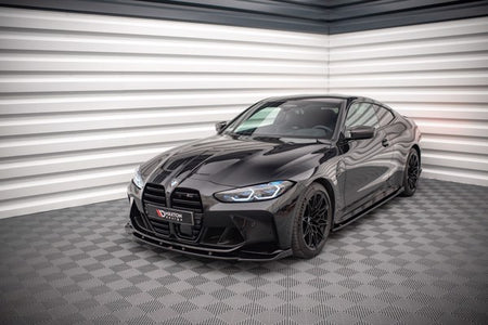 Maxton Front Splitter V.3 BMW M4 G82 - Gloss Black