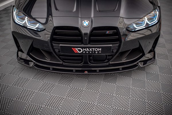 Maxton Front Splitter V.3 BMW M4 G82 - Gloss Black