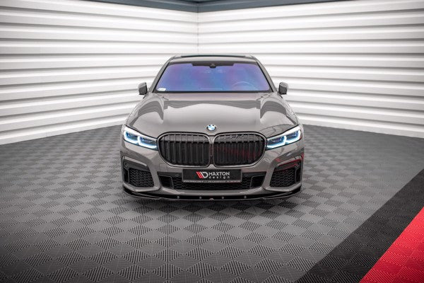 Maxton Front Splitter V.1 BMW 7 G11 M-Pack Facelift - Gloss Black