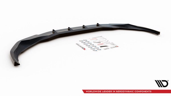 Maxton Front Splitter V.1 BMW 7 G11 M-Pack Facelift - Gloss Black