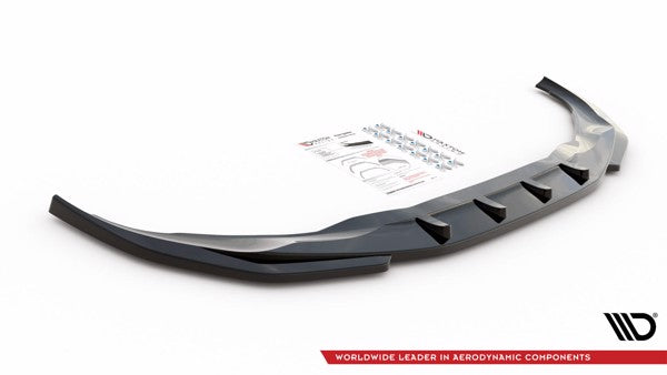 Maxton Front Splitter V.1 BMW 7 G11 M-Pack Facelift - Gloss Black