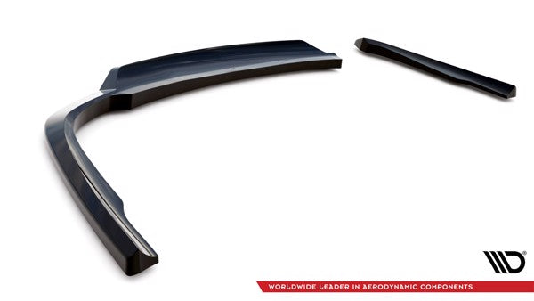 Maxton Central Rear Splitter (With Vertical Bars) Volvo C70 Mk1 - Gloss Black