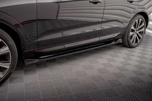 Maxton Side Skirts Diffusers Volvo Xc60 R-Design Mk2 Facelift - Gloss Black