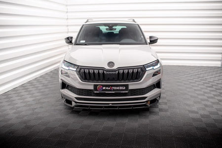 Maxton Front Splitter Skoda Karoq Sportline Mk1 Facelift - Gloss Black