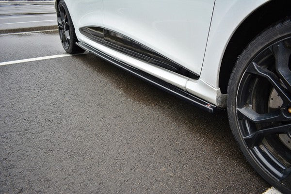 Maxton Side Skirts Diffusers Renault Clio Mk4 RS - Gloss Black
