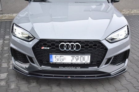 Maxton Front Splitter V.1 Audi RS5 F5 Coupe / Sportback - Gloss Black