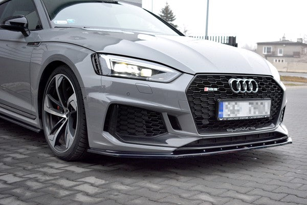 Maxton Front Splitter V.1 Audi RS5 F5 Coupe / Sportback - Gloss Black