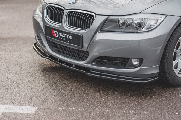 Maxton Front Splitter  V.2 BMW 3 E90/E91 Facelift - Gloss Black