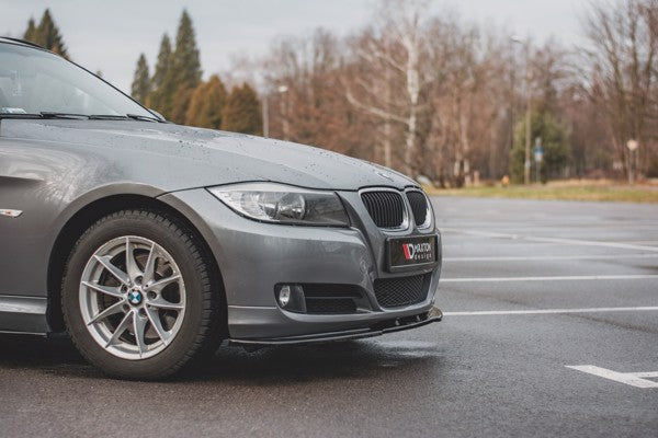 Maxton Front Splitter  V.2 BMW 3 E90/E91 Facelift - Gloss Black