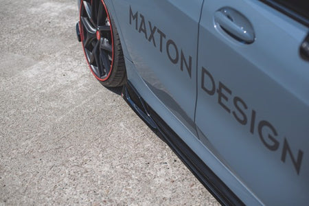 Maxton Side Skirts Diffusers V.3 For BMW 1 F40 M-Pack/ M135I  - Gloss Black