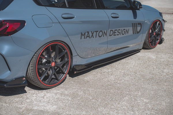Maxton Side Skirts Diffusers V.3 For BMW 1 F40 M-Pack/ M135I  - Gloss Black