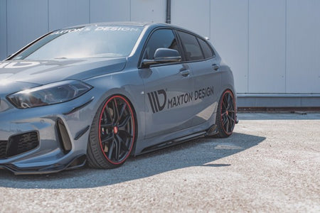 Maxton Side Skirts Diffusers V.3 For BMW 1 F40 M-Pack/ M135I  - Gloss Black