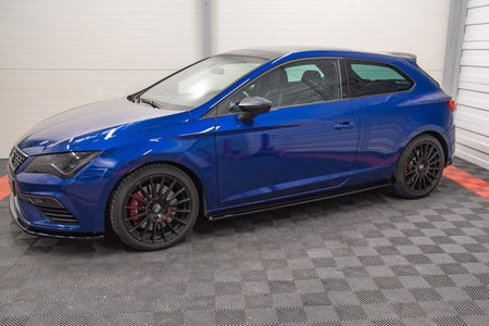 Maxton Side Skirts Diffusers Seat Leon Cupra / Fr Sc Mk3 / Mk3 Fl - Gloss Black