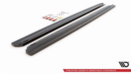 Maxton Side Skirts Diffusers Seat Leon Cupra / Fr Sc Mk3 / Mk3 Fl - Gloss Black