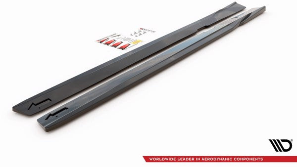 Maxton Side Skirts Diffusers V.1 Volvo S60/V60 R-Design Mk3 - Gloss Black