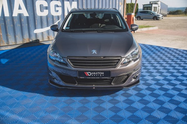 Maxton Front Splitter V.1 Peugeot 308 Mk2 Facelift - Gloss Black