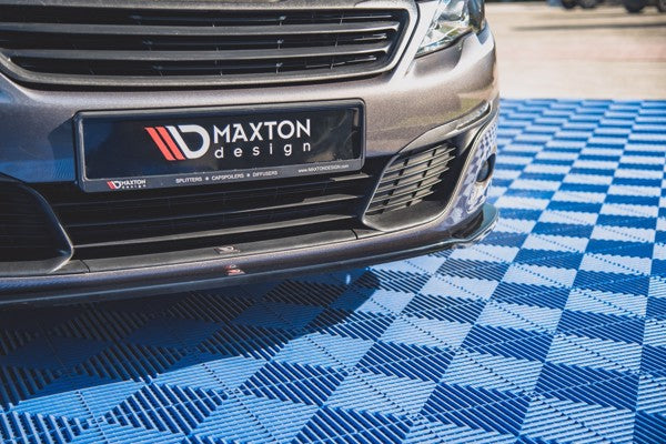 Maxton Front Splitter V.1 Peugeot 308 Mk2 Facelift - Gloss Black