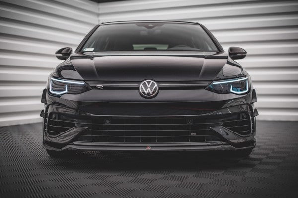 Maxton Front Splitter V.6 Volkswagen Golf R Mk8 - Gloss Black