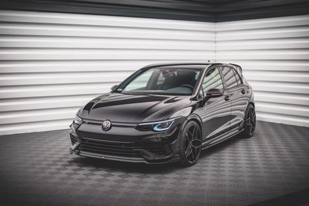 Maxton Front Splitter V.6 Volkswagen Golf R Mk8 - Gloss Black