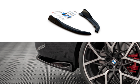 Maxton Rear Side Splitters V.2 BMW 4 M-Pack G22 - Gloss Black