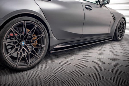 Maxton Side Skirts Diffusers V.1 BMW M3 G80 - Gloss Black