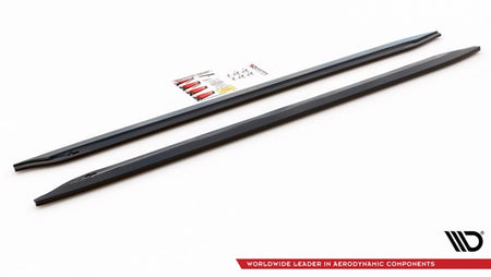 Maxton Side Skirts Diffusers V.1 BMW M3 G80 - Gloss Black