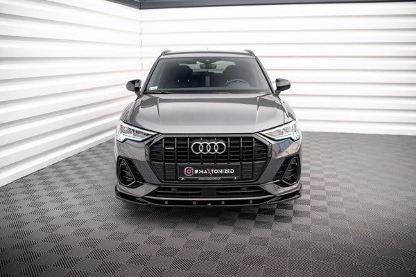 Maxton Front Splitter V.1 Audi Q3 S-Line F3 - Gloss Black