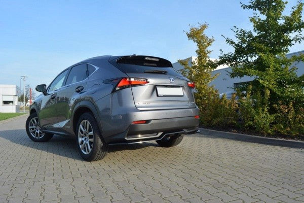 Maxton Central Rear Splitter Lexus Nx Mk1 H (With Vertical Bars) - Gloss Black