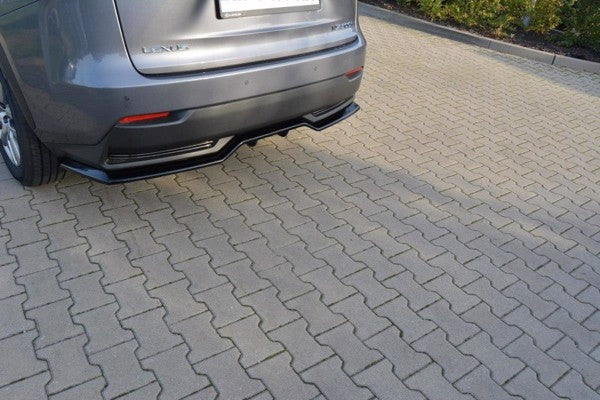 Maxton Central Rear Splitter Lexus Nx Mk1 H (With Vertical Bars) - Gloss Black