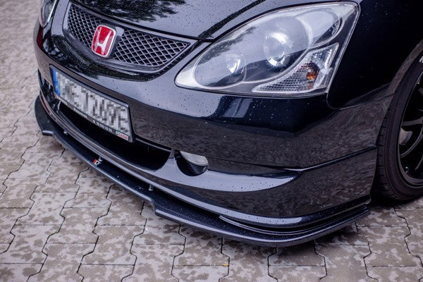 Maxton Front Splitter V.1 Honda Civic Ep3 (Mk7) Type-R/S Facelift - Gloss