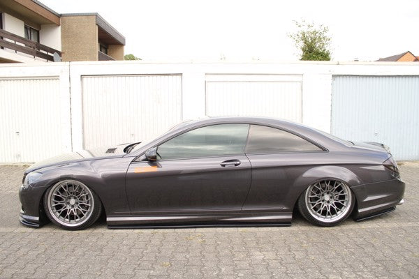 Maxton Side Skirts Diffusers Mercedes Cl 500 C216 Amgline - Gloss Black