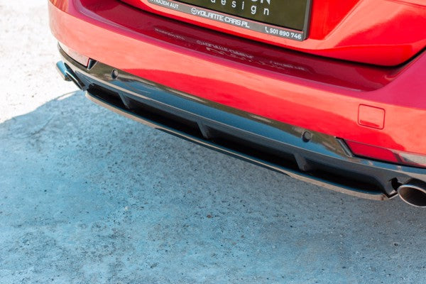 Maxton Central Rear Splitter(Without Vertical Bars) Peugeot 508 Sw Mk2 - Gloss Black