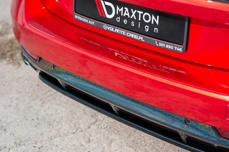 Maxton Central Rear Splitter(Without Vertical Bars) Peugeot 508 Sw Mk2 - Gloss Black