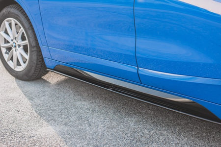 Maxton Side Skirts Diffusers For BMW X2 F39 M-Pack - Gloss Black
