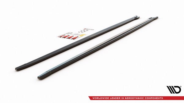 Maxton Side Skirts Diffusers For BMW X2 F39 M-Pack - Gloss Black