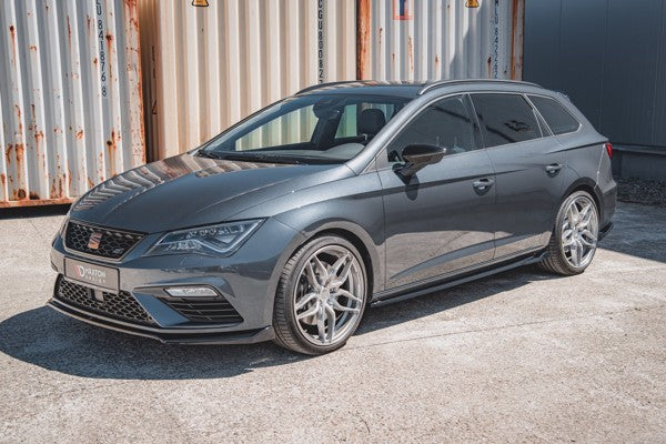 Maxton Side Skirts Diffusers V.4 Seat Leon Cupra / Fr Mk3 Fl - Gloss Black