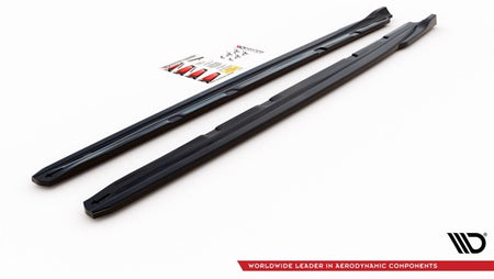 Maxton Side Skirts Diffusers V.4 Seat Leon Cupra / Fr Mk3 Fl - Gloss Black