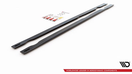 Maxton Side Skirts Diffusers VW Golf 7 Gti Tcr  - Gloss Black