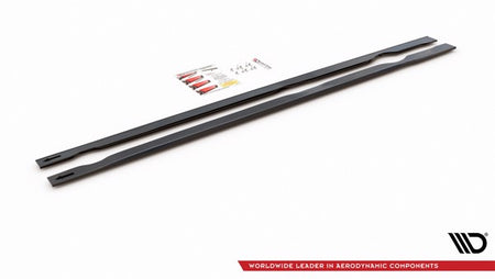 Maxton Side Skirts Diffusers VW Golf 7 Gti Tcr  - Gloss Black