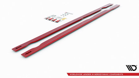 Maxton Side Skirts Diffusers VW Golf 7 Gti Tcr  - Gloss Black