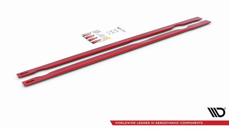 Maxton Side Skirts Diffusers VW Golf 7 Gti Tcr  - Gloss Black