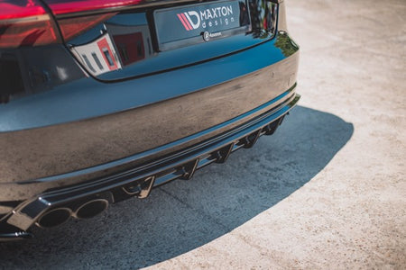 Maxton Rear Valance Audi S8 D4 Facelift - Gloss Black