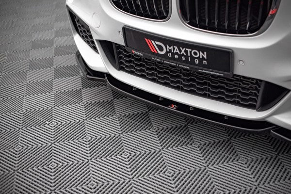Maxton Front Splitter V.1 BMW X1 M-Pack F48 - Gloss Black