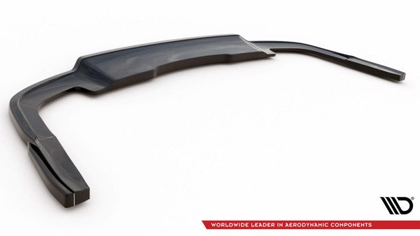 Maxton Central Rear Splitter (With Vertical Bars) Audi A5 S-Line F5 Facelift - Gloss Black